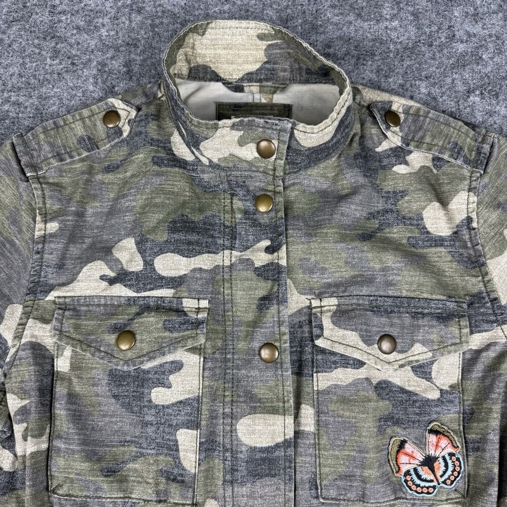 GAP Jacket Women XS Green Camo Butterfly Utility Military Grunge - Picture 3 of 16